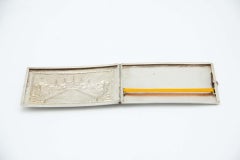 Silver cigarette case with Taj Mahal engravings