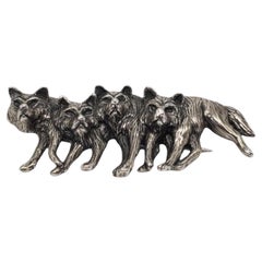 Silver Cloud Sterling Silver Wolf Pack Pin #17280