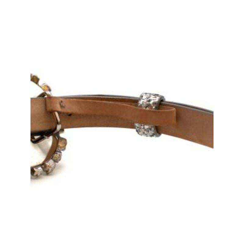 Silver Coarse Glitter Belt with Crystal Buckle - Size S For Sale 1
