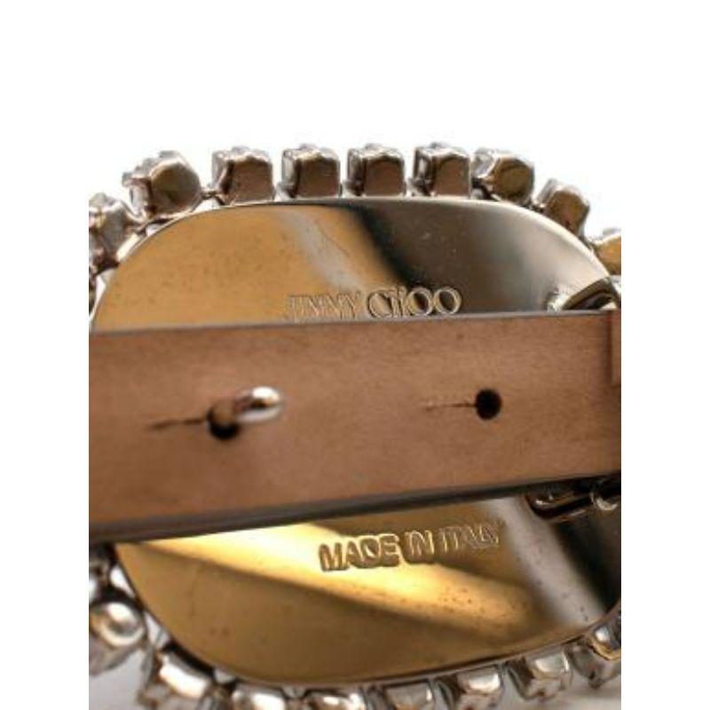 Silver Coarse Glitter Belt with Crystal Buckle - Size S For Sale 3