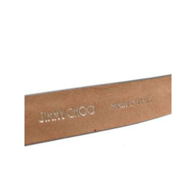 Silver Coarse Glitter Belt with Crystal Buckle - Size S For Sale 4