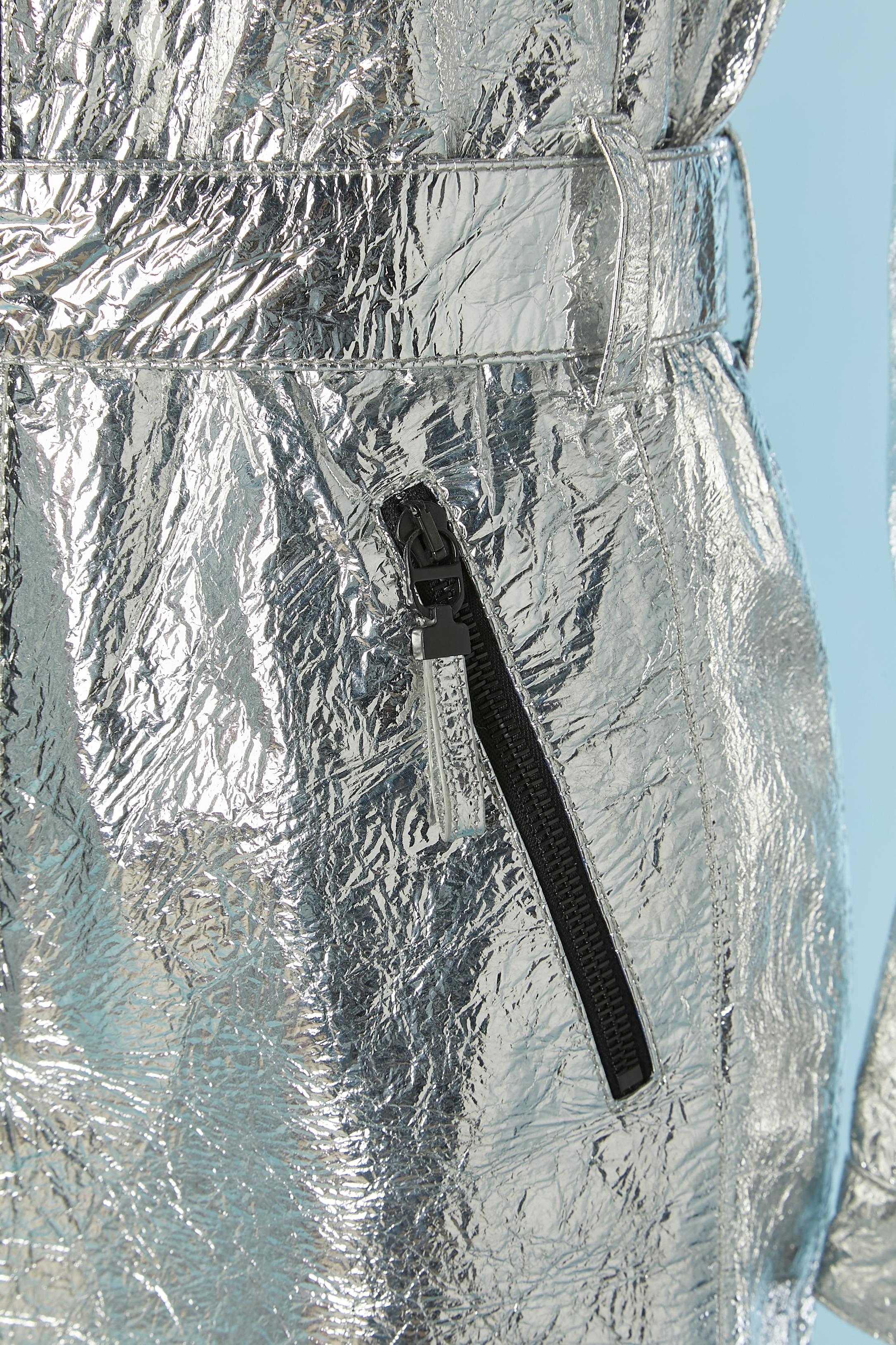 Donna Silver coated leather jumpsuit CHRISTIAN DIOR in vendita