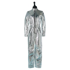 Silver coated leather jumpsuit CHRISTIAN DIOR