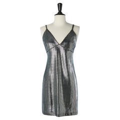 Silver cocktail dress Paco Rabanne 