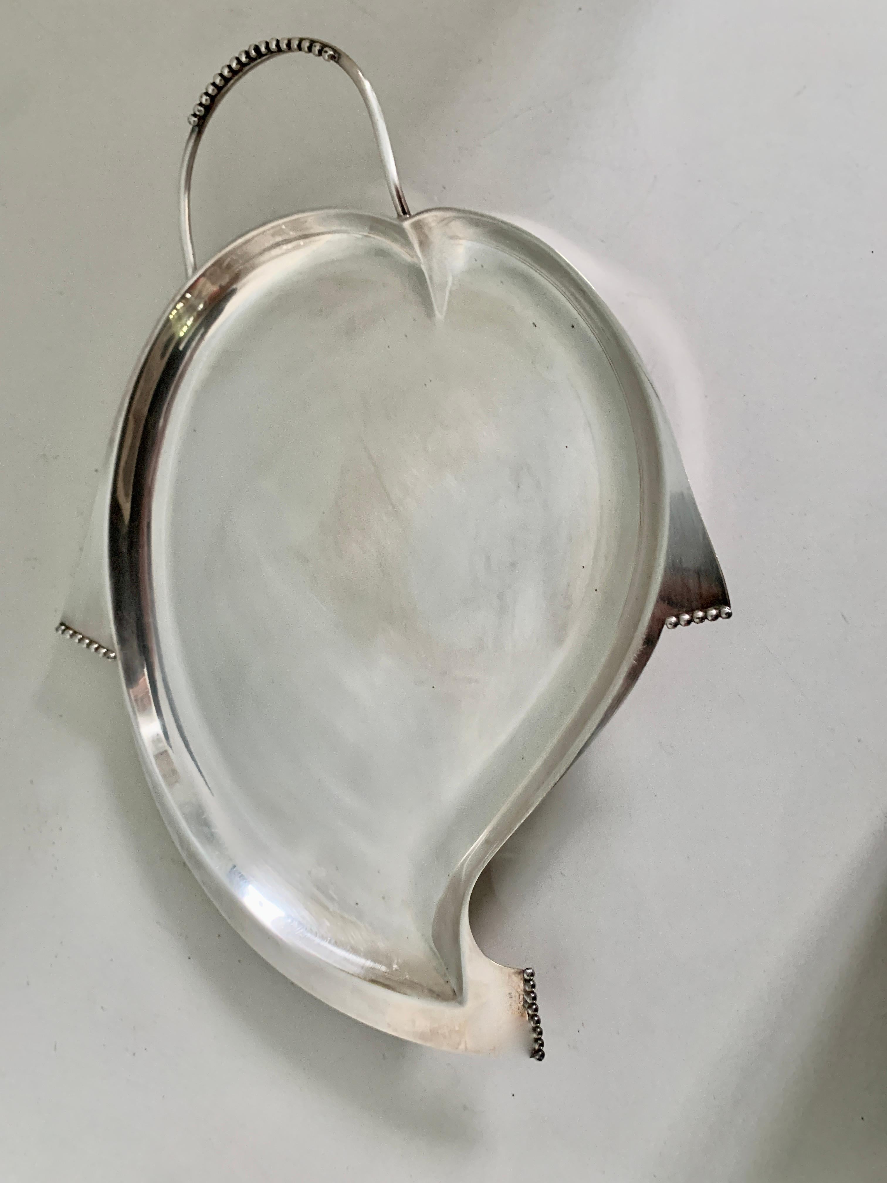 20th Century Silver Cocktail Tray in the Style of Georg Jensen