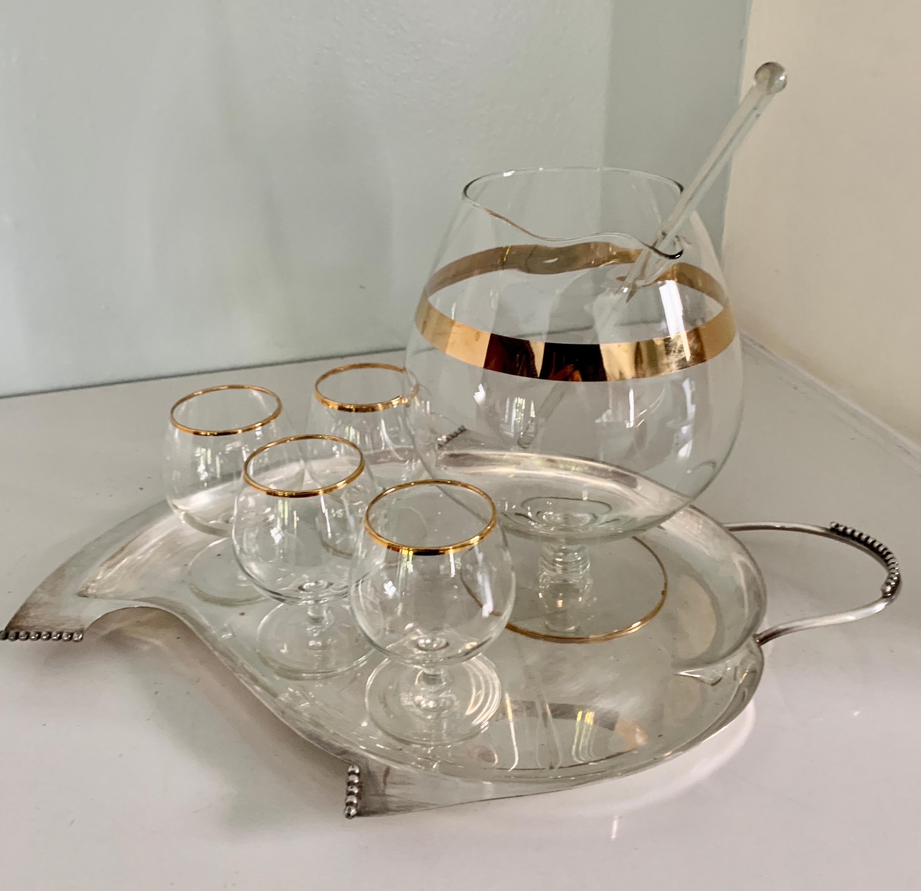 Silver Cocktail Tray in the Style of Georg Jensen 1