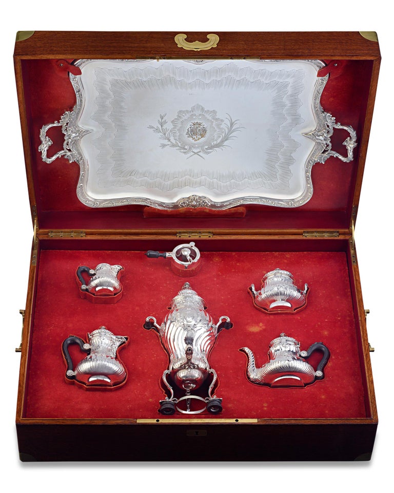 Silver Coffee and Tea Service by BoinTaburet Paris For Sale at 1stDibs