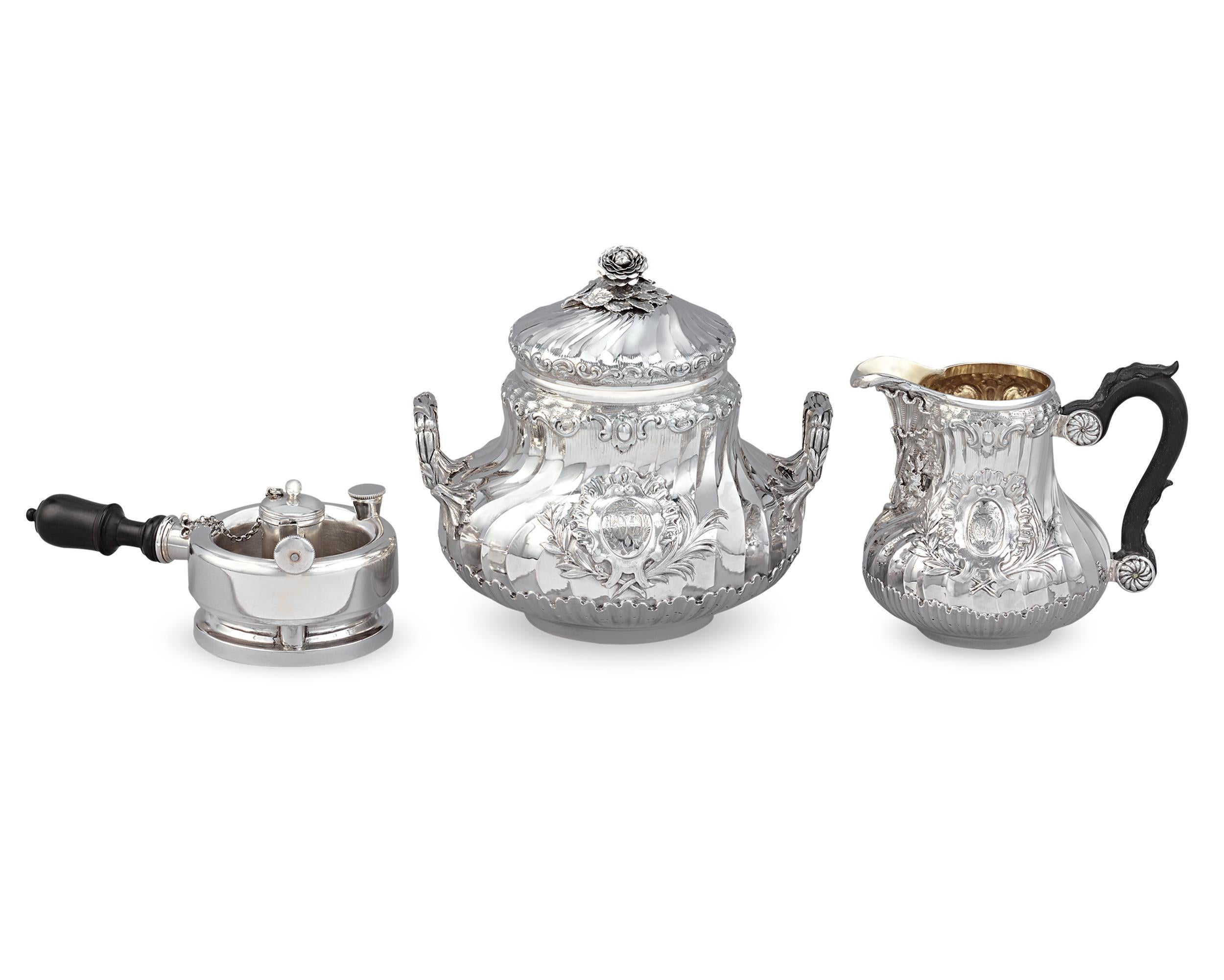19th Century Silver Coffee and Tea Service by Boin-Taburet Paris