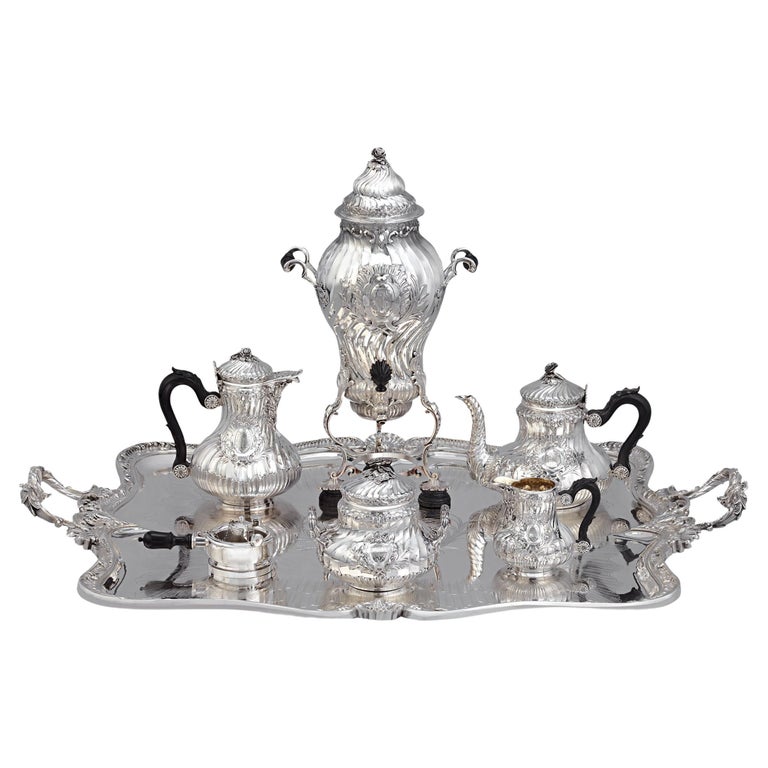 Silver Coffee and Tea Service by BoinTaburet Paris For Sale at 1stDibs