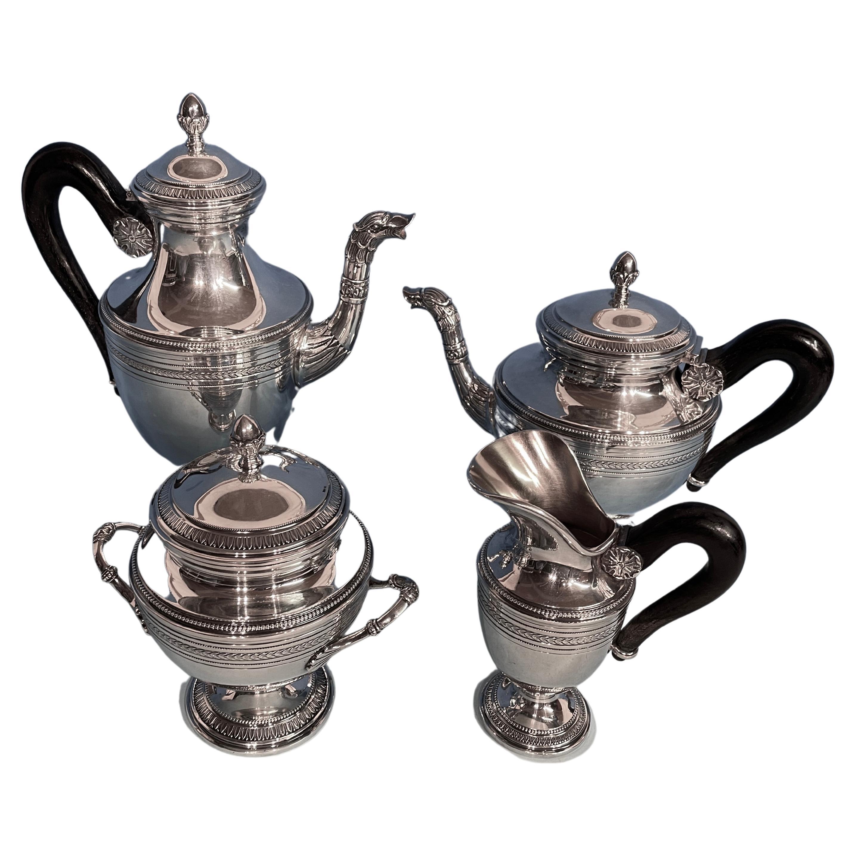 Silver Coffee and Tea Set, Belgium, 1900
