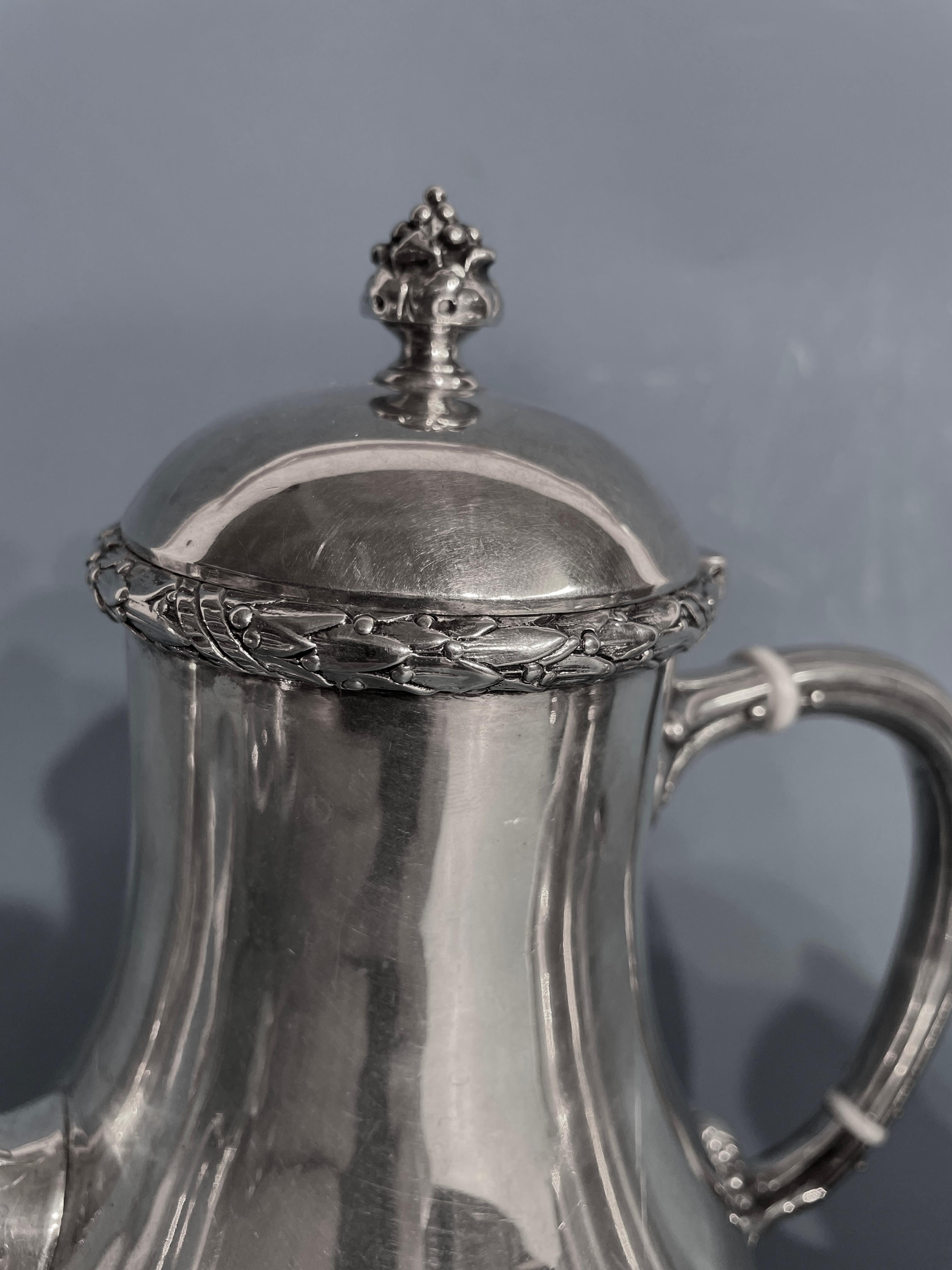 Repoussé Service à café et thé Allemagne 1890-1910 en vente