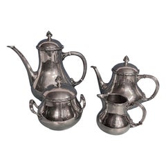 Set da caffè e da tè in argento, Germania 1890-1910