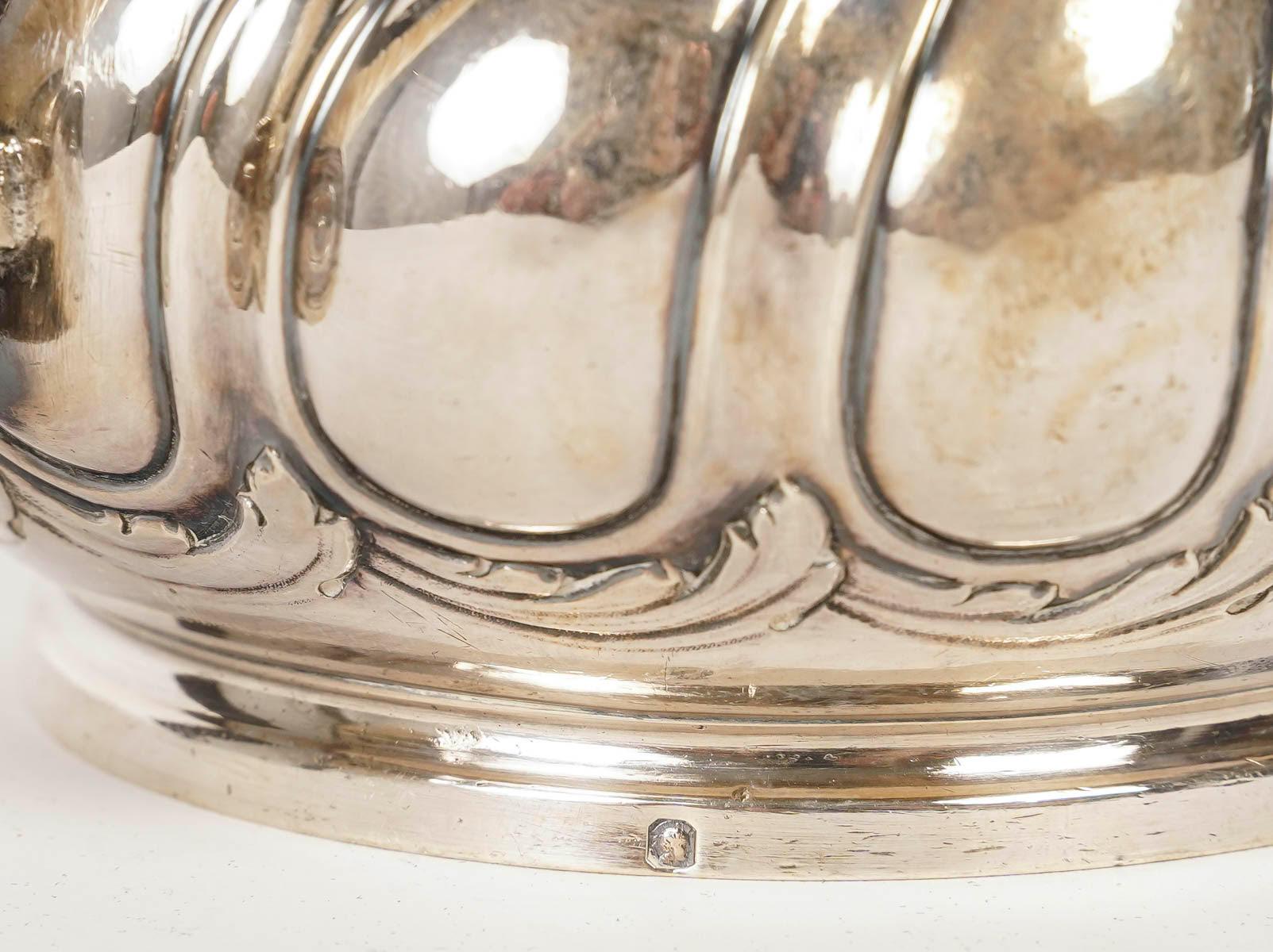 Silver Coffee Pot by Boucheron Paris in the Louis XV Style, 19th Century. For Sale 3