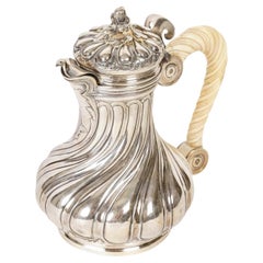 Antique Silver Coffee Pot by Boucheron Paris in the Louis XV Style, 19th Century.