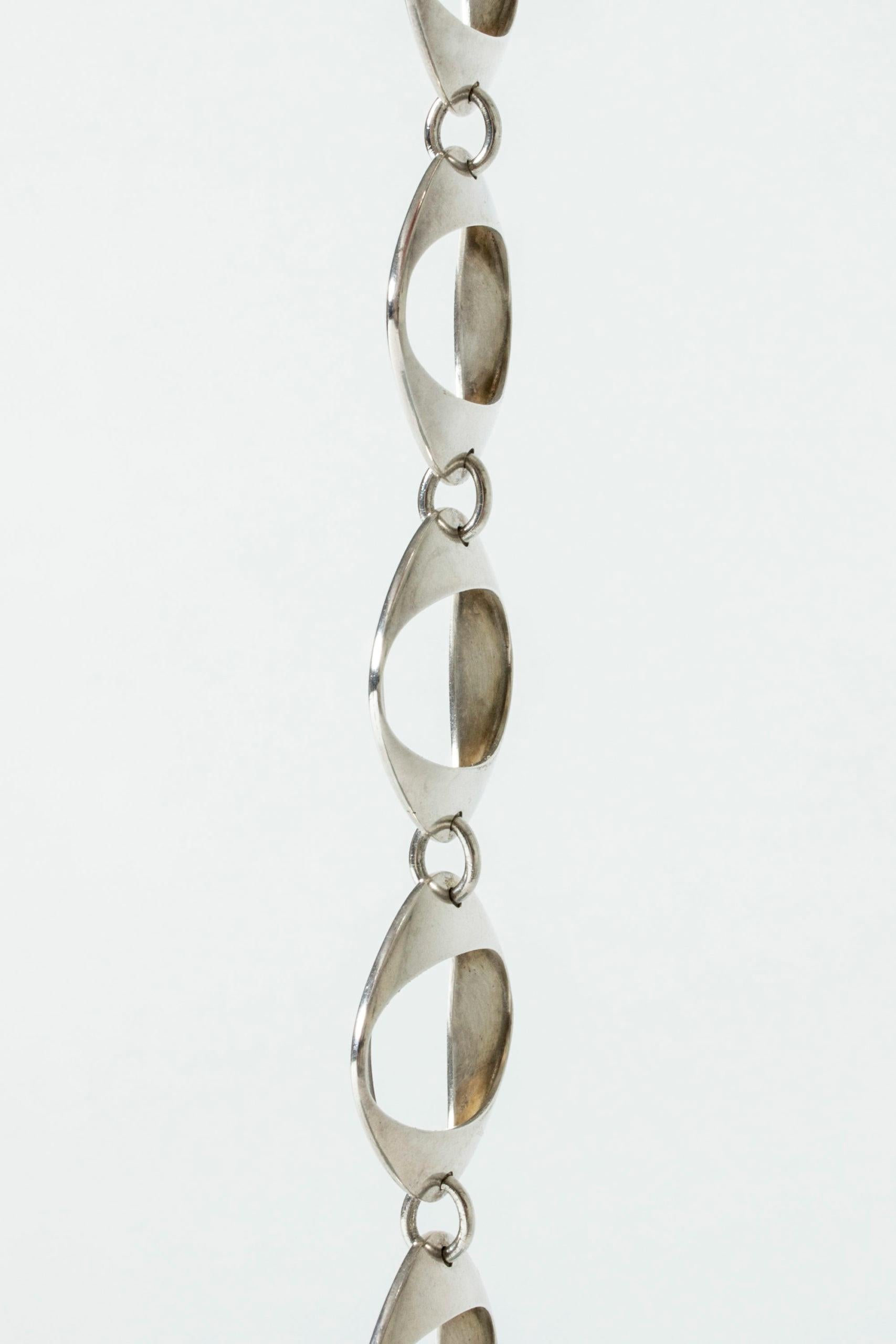 Silver Collier #190 by Henning Koppel for Georg Jensen, Denmark, 1968 In Good Condition In Stockholm, SE