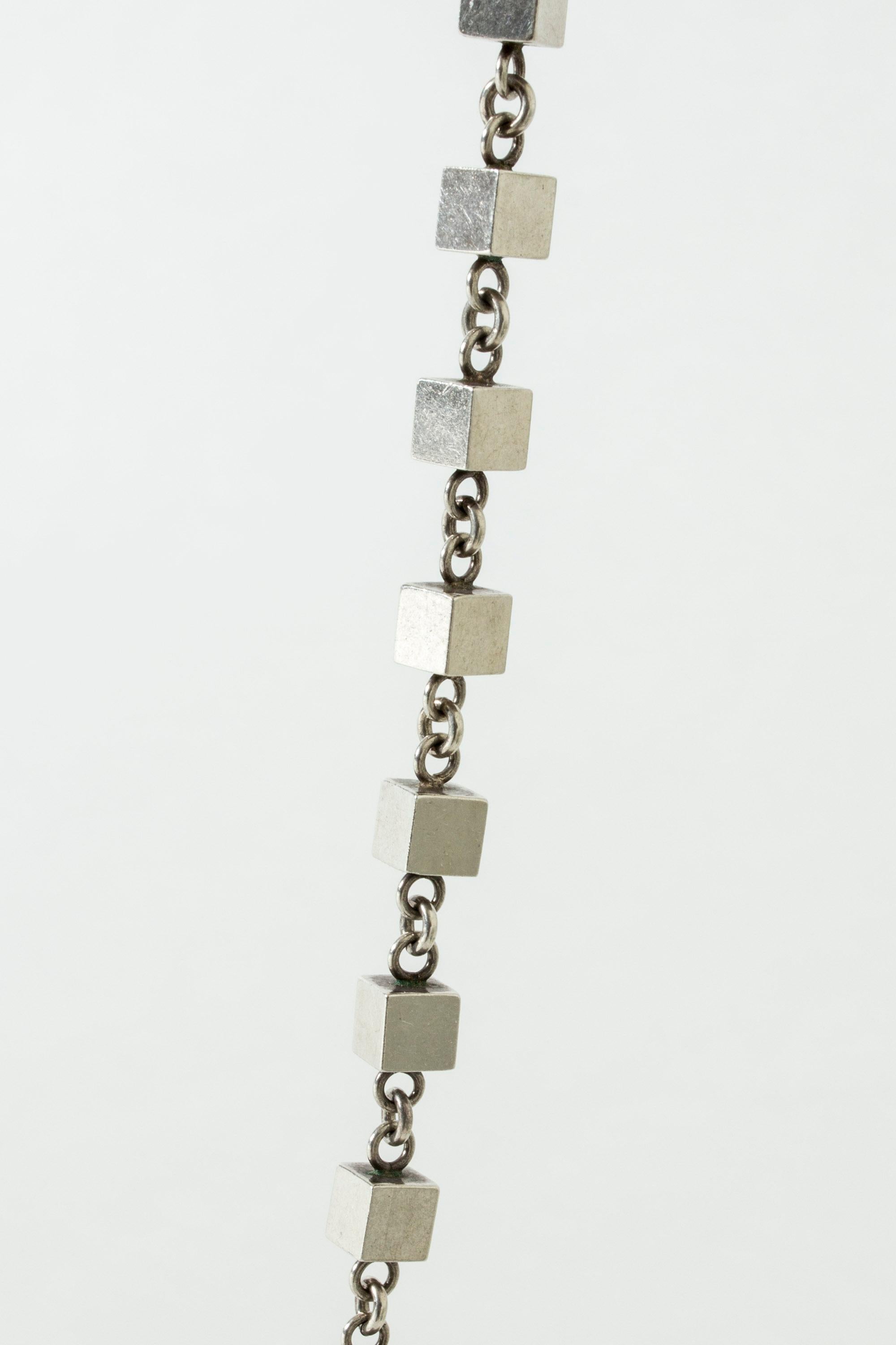 Modern Silver Collier by Arvo Saarela, Sweden, 1962