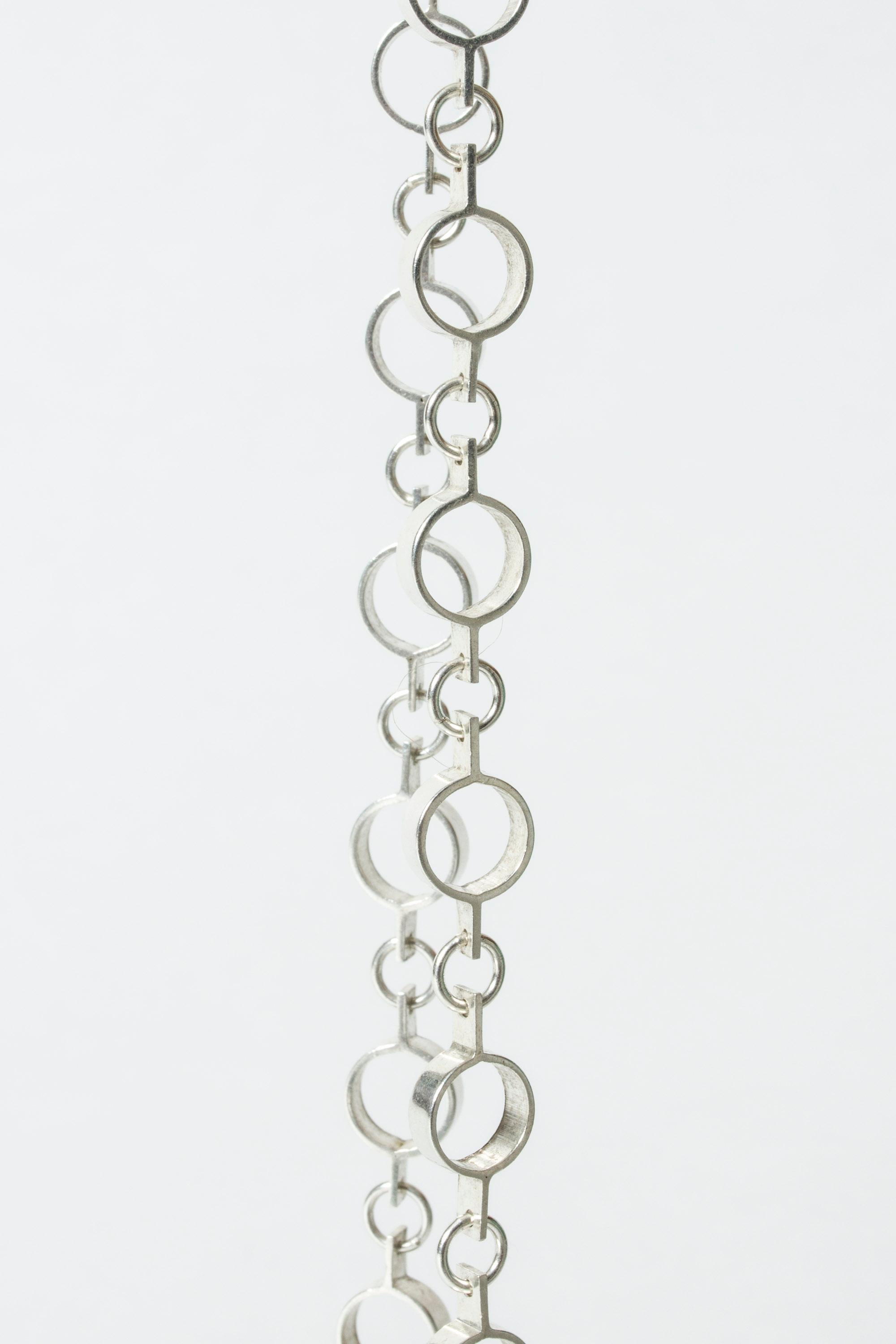 Women's or Men's Silver Collier by Jorma Laine for Kultateollisuus Ky, Finland, 1972