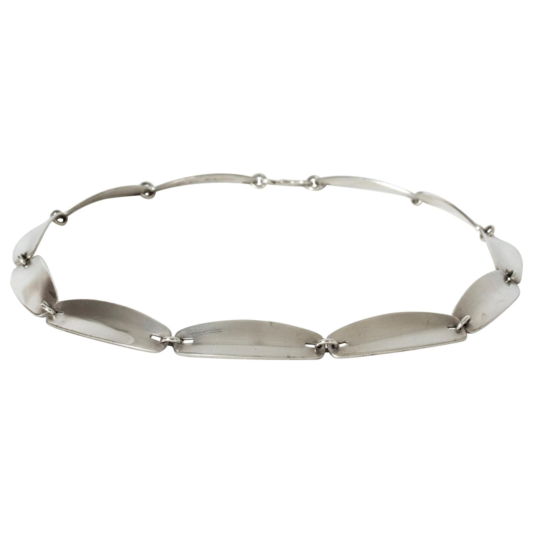 Silver Collier by Rune Tennesmed for Stigbert, Sweden, 1960 For Sale