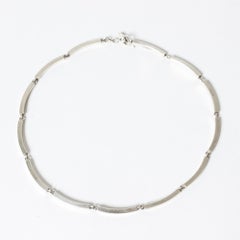 Vintage Scandinavian Silver Collier, Hermann Siersbøl, Denmark, 1950s