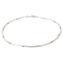 Vintage Scandinavian Silver Collier, Hermann Siersbøl, Denmark, 1950s