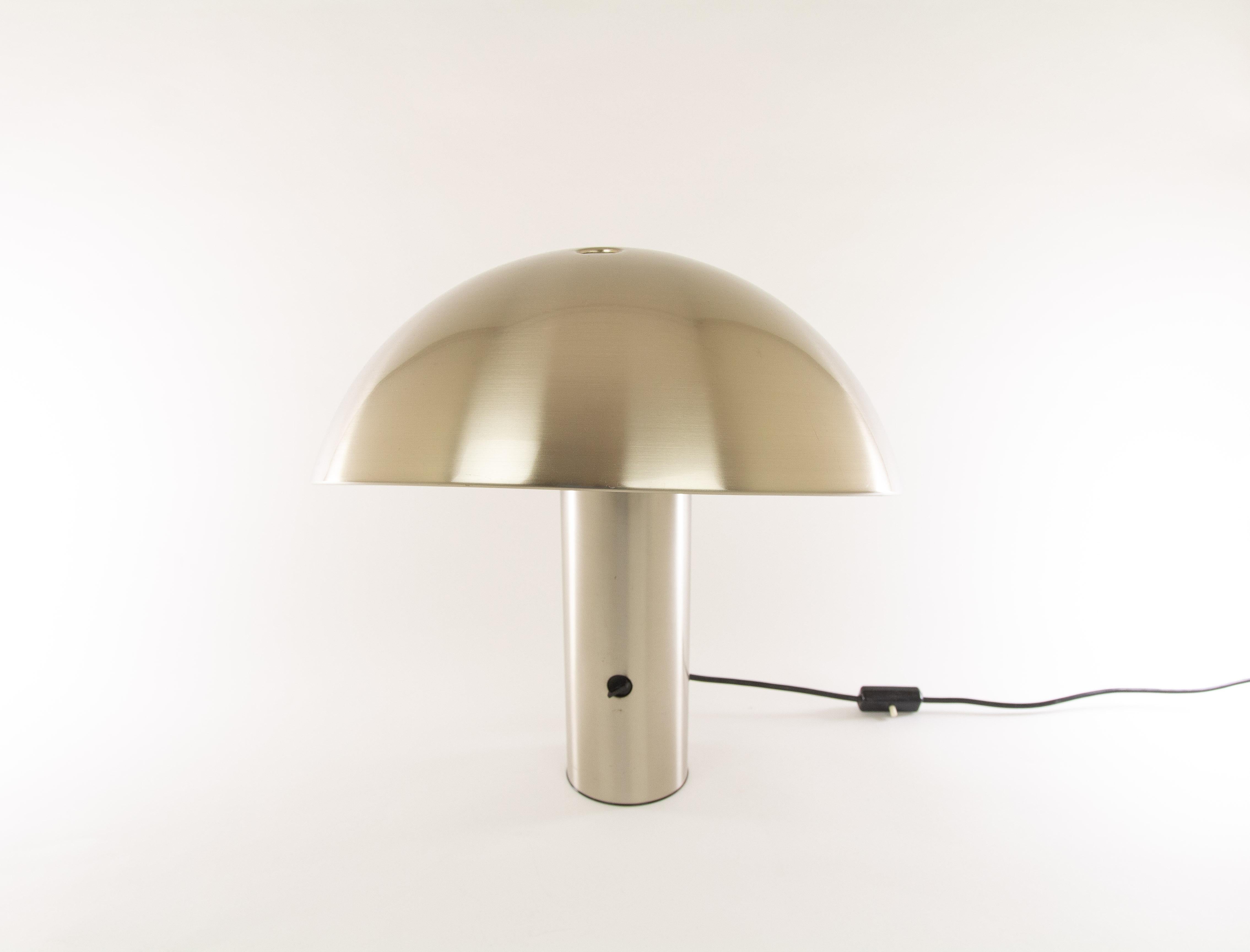 Italian Silver Colored Vaga Table Lamp by Franco Mirenzi for Valenti, 1970s