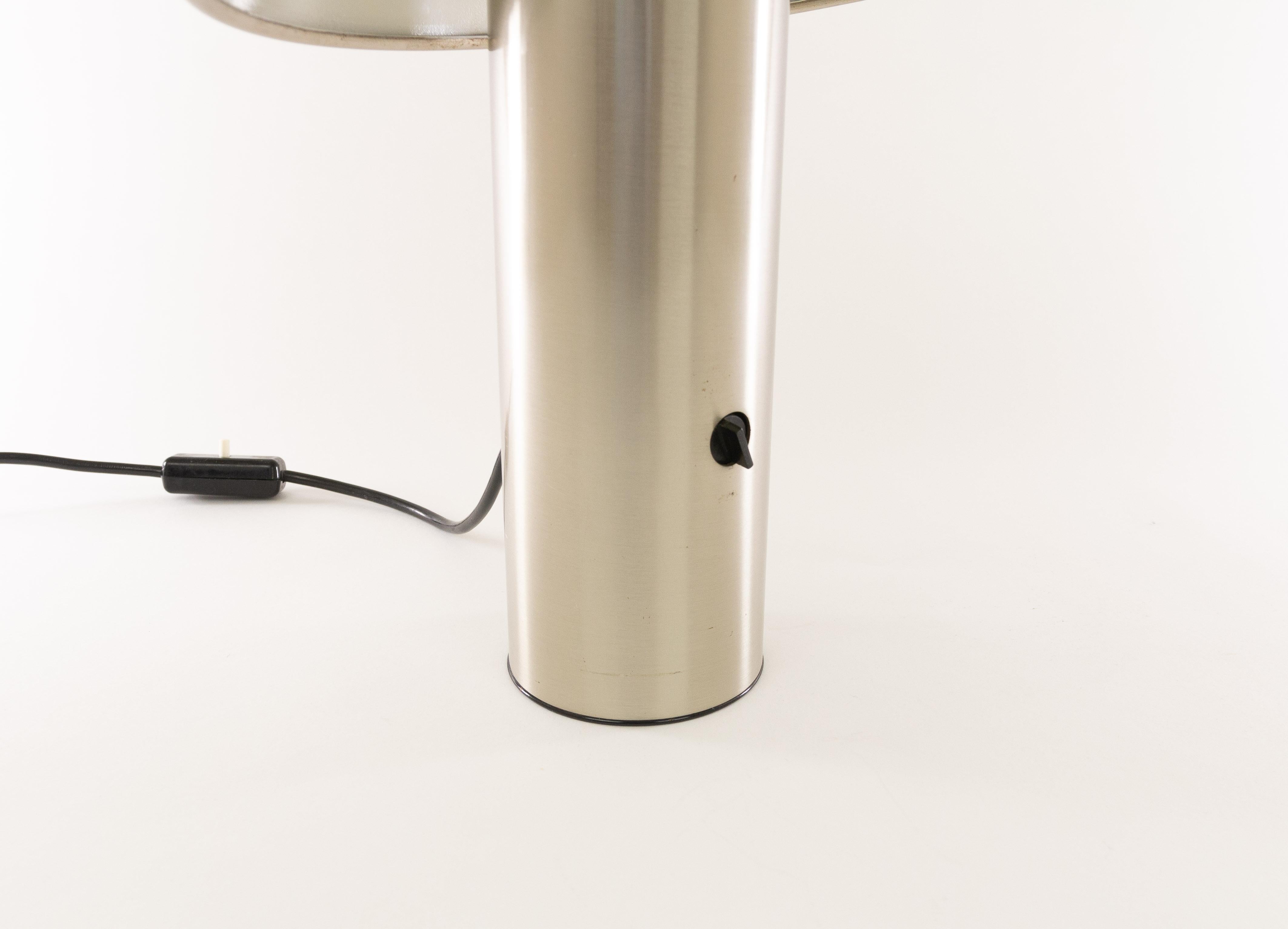 Silver Colored Vaga Table Lamp by Franco Mirenzi for Valenti, 1970s In Good Condition In Rotterdam, NL