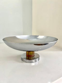 Silver Compote with Amber Stem
