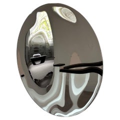 Concave Wall Mirror by UK Designer, Silvered Low-Iron Glass, 110cm