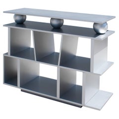 Silver Console Table / Dj Box for Turntables and Vinyls
