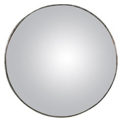Silver Convex Metal-Edged Witch Mirror