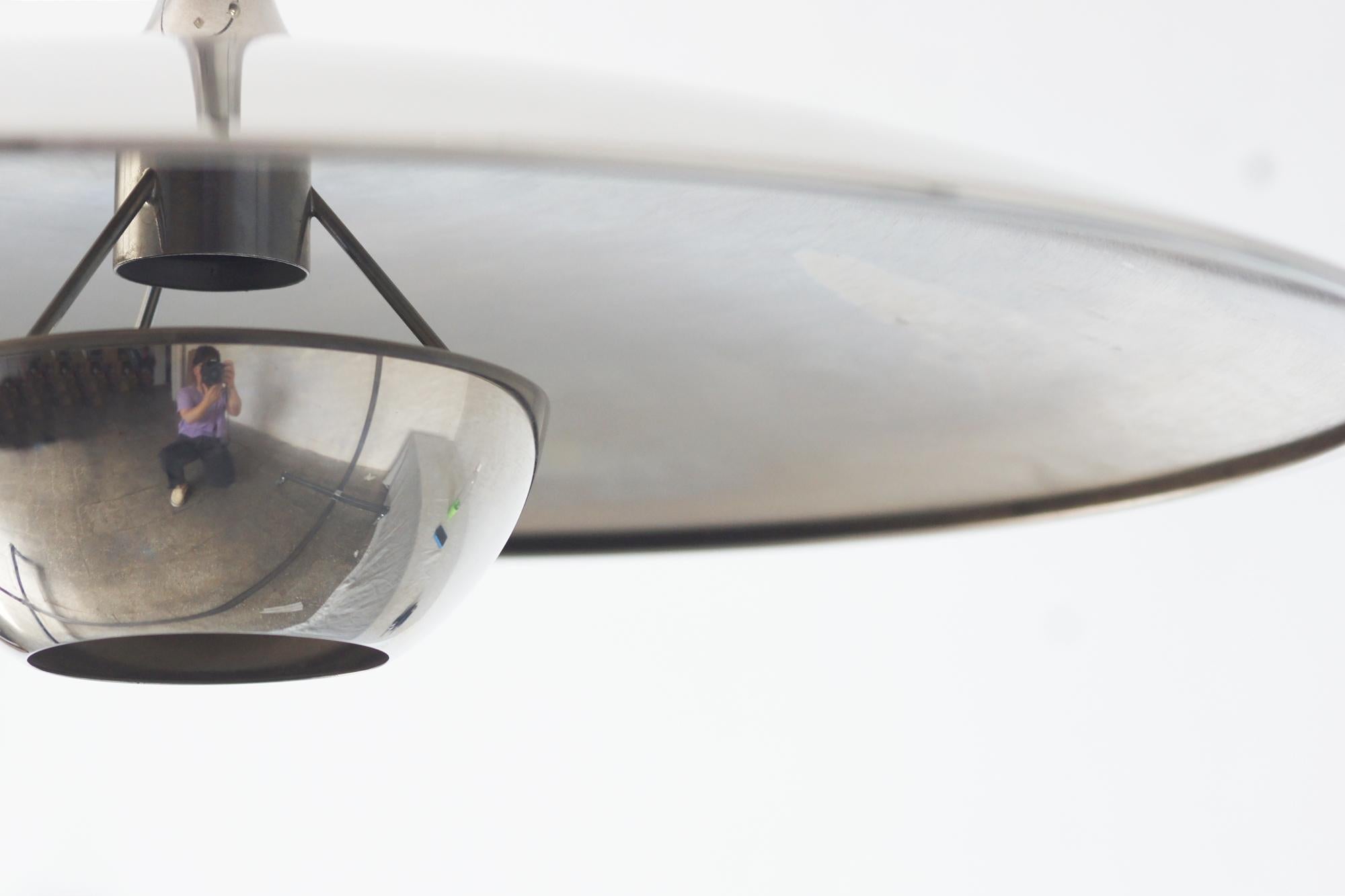 Lampada a sospensione Onos 55 con contrappeso in argento di Florian Schulz in vendita 2