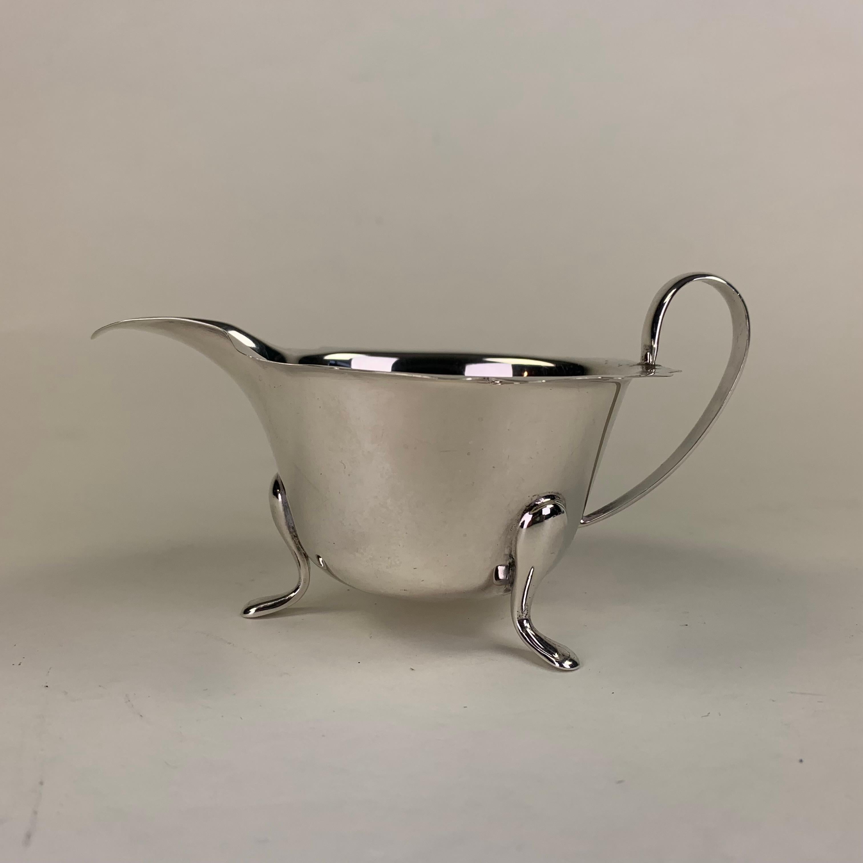 English Silver Cream Jug by Viners of Sheffield For Sale