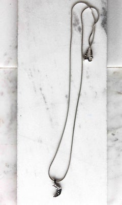 Silver Crescent Moon Necklace