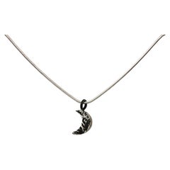 Silver Crescent Moon Necklace