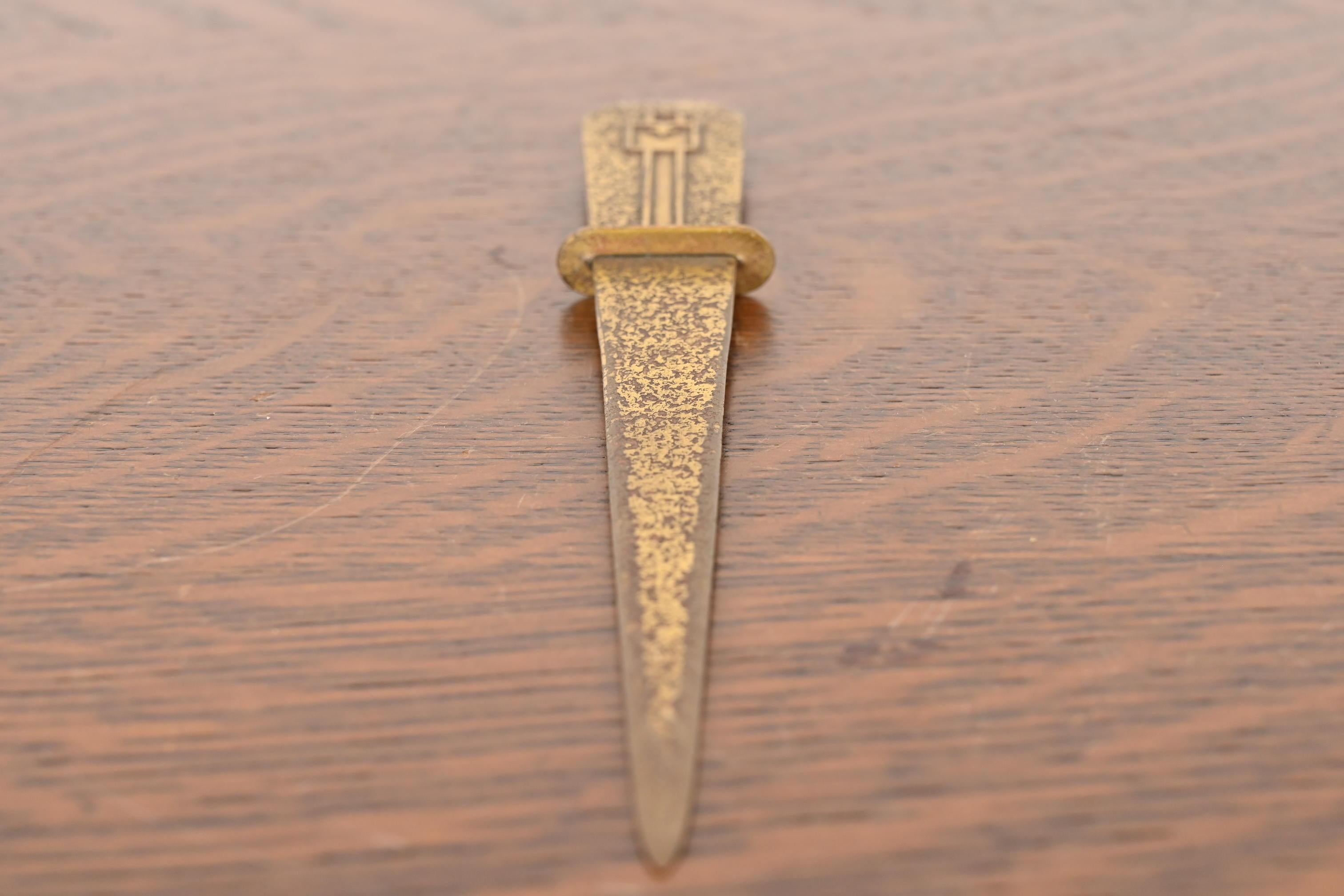 Silver Crest Arts & Crafts Bronze Brieföffner im Angebot 1