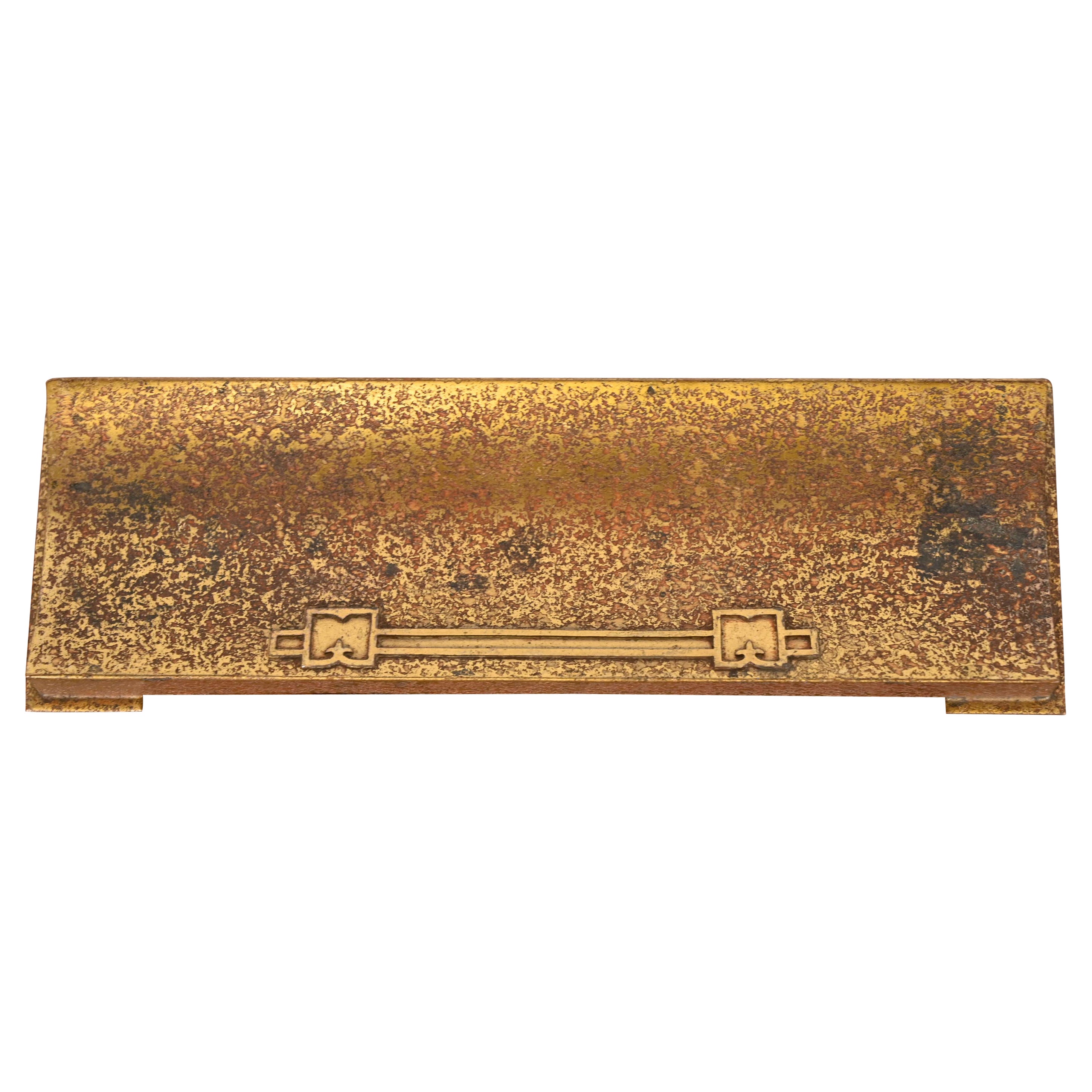 Vassoio per penne in bronzo Silver Crest Arts & Crafts in vendita