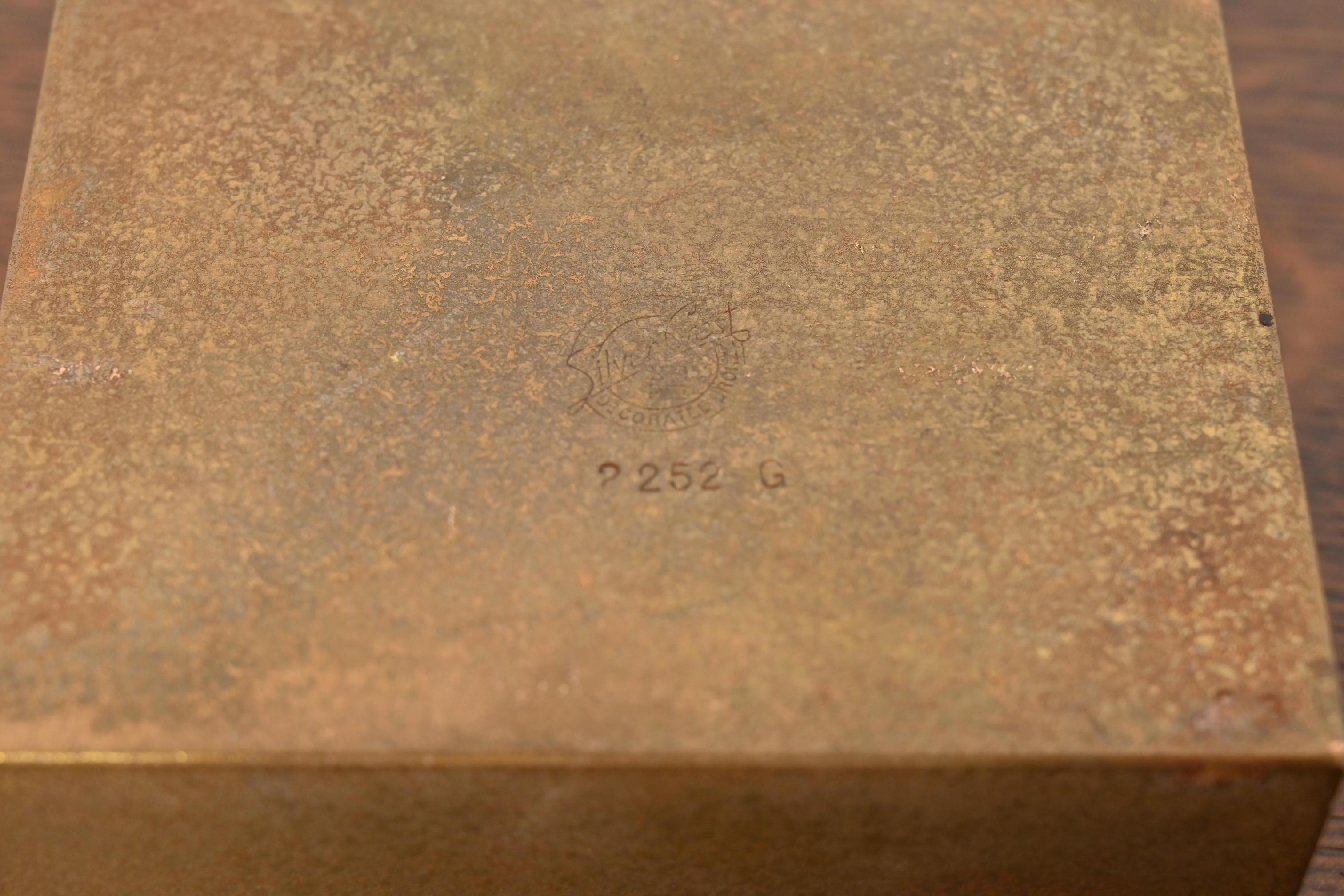 Scatola in bronzo nautico Silver Crest Arts & Crafts in vendita 4