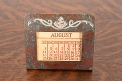 Silver Crest Arts & Crafts Sterling Silver on Bronze Calendar or Picture Frame