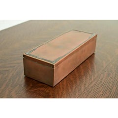 Silver Crest Arts & Crafts: scatola per sigari o humidor in argento sterling su bronzo