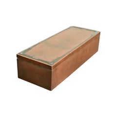 Silver Crest Arts & Crafts: scatola per sigari o humidor in argento sterling su bronzo