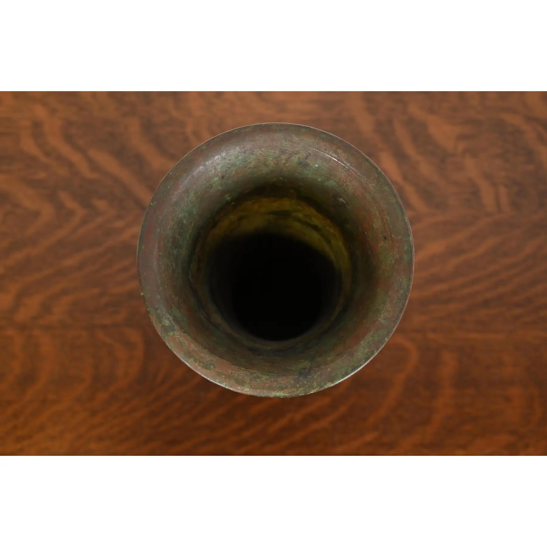 Early 20th Century Silver Crest Arts & Crafts Sterling Silver on Bronze Vase For Sale