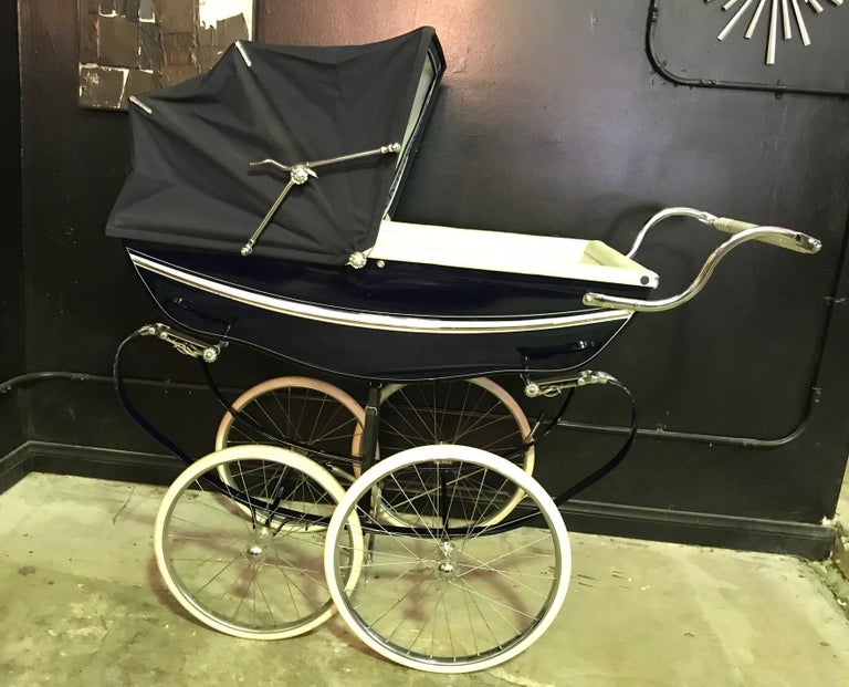Silver Cross Balmoral Navy Blue Baby Pram Carriage Stroller at 1stDibs