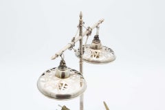 Silver cross-shaped lamp