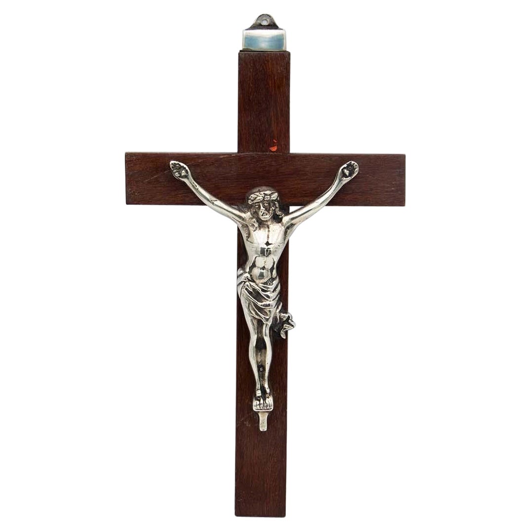 Silver crucifix with Jesus Christ