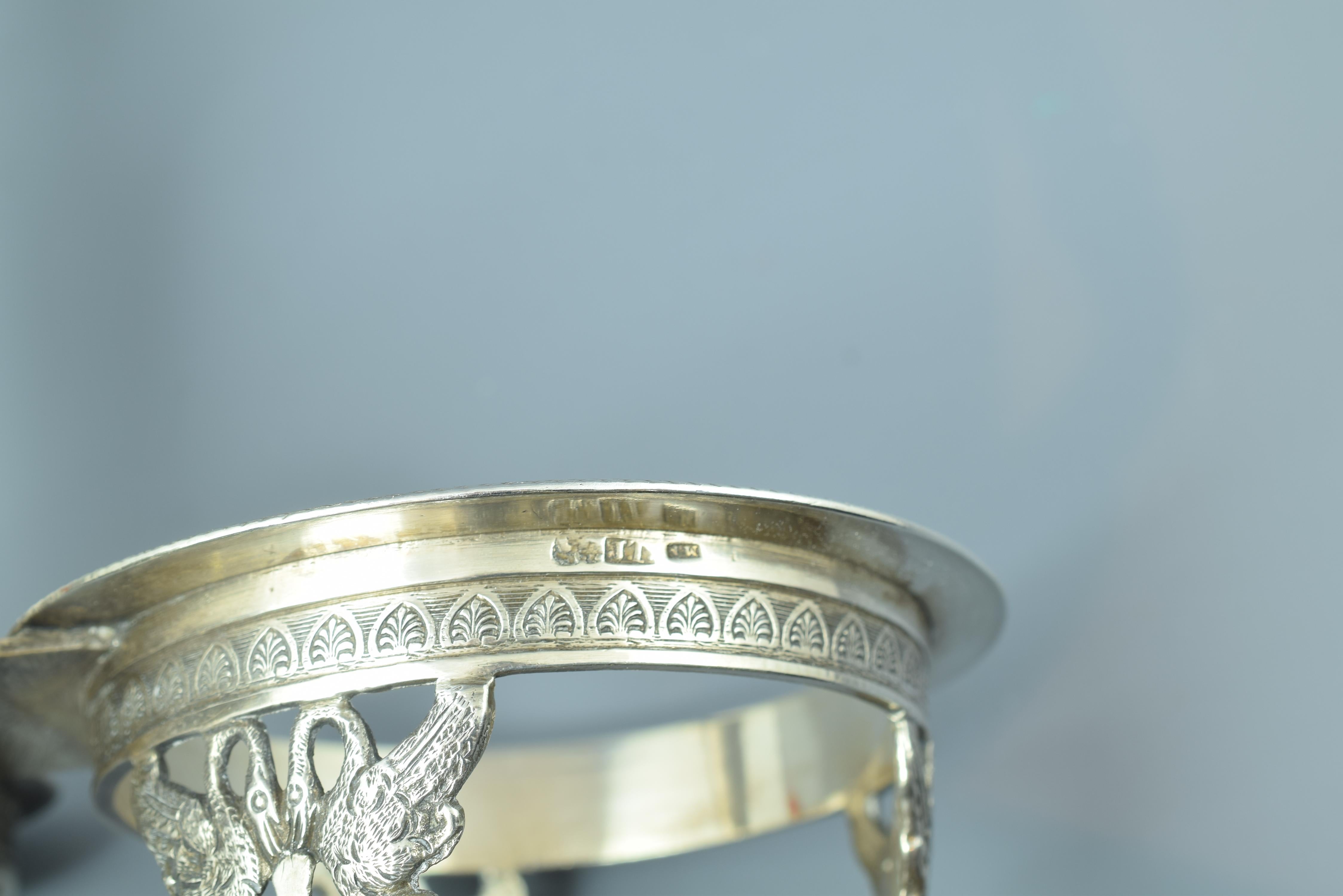 Argent Stand de burette en argent, Santander, Espagne, XIXe siècle en vente