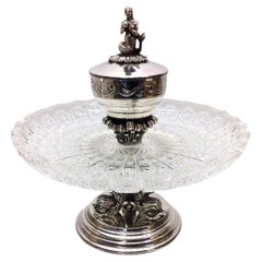 Silver & Crystal Caviar Server “Enchantress of the Sea”-Handcrafted To Order