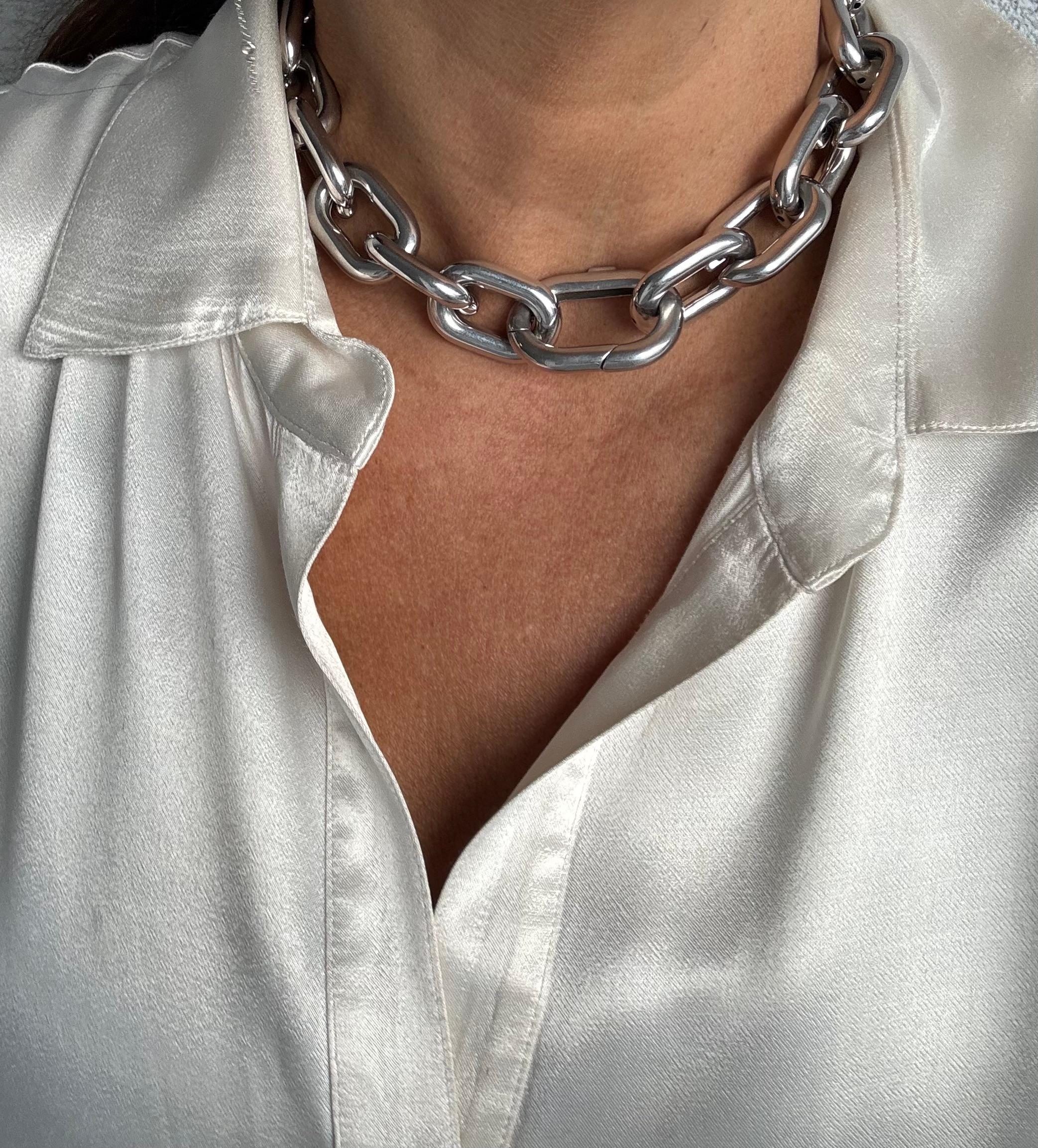 Collier cubain en argent Neuf - En vente à Studio City, CA