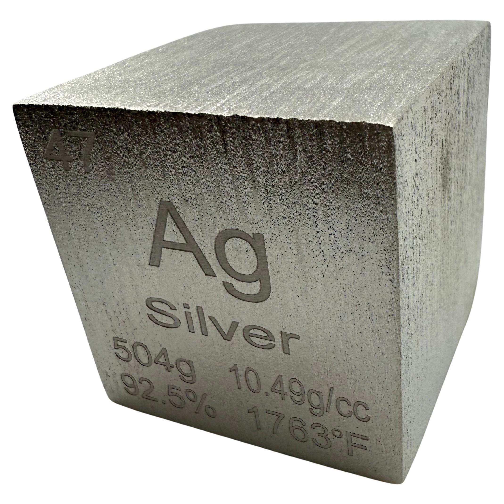 A Silver Cube Periodic Table of Elements 504 grammes souvenir à collectionner en vente