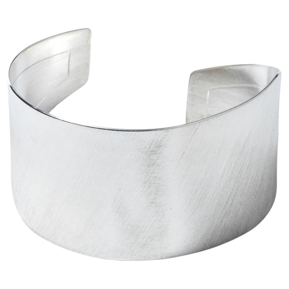 Silver Cuff Bracelet Made by Swedish master Carl Martenz For Sale