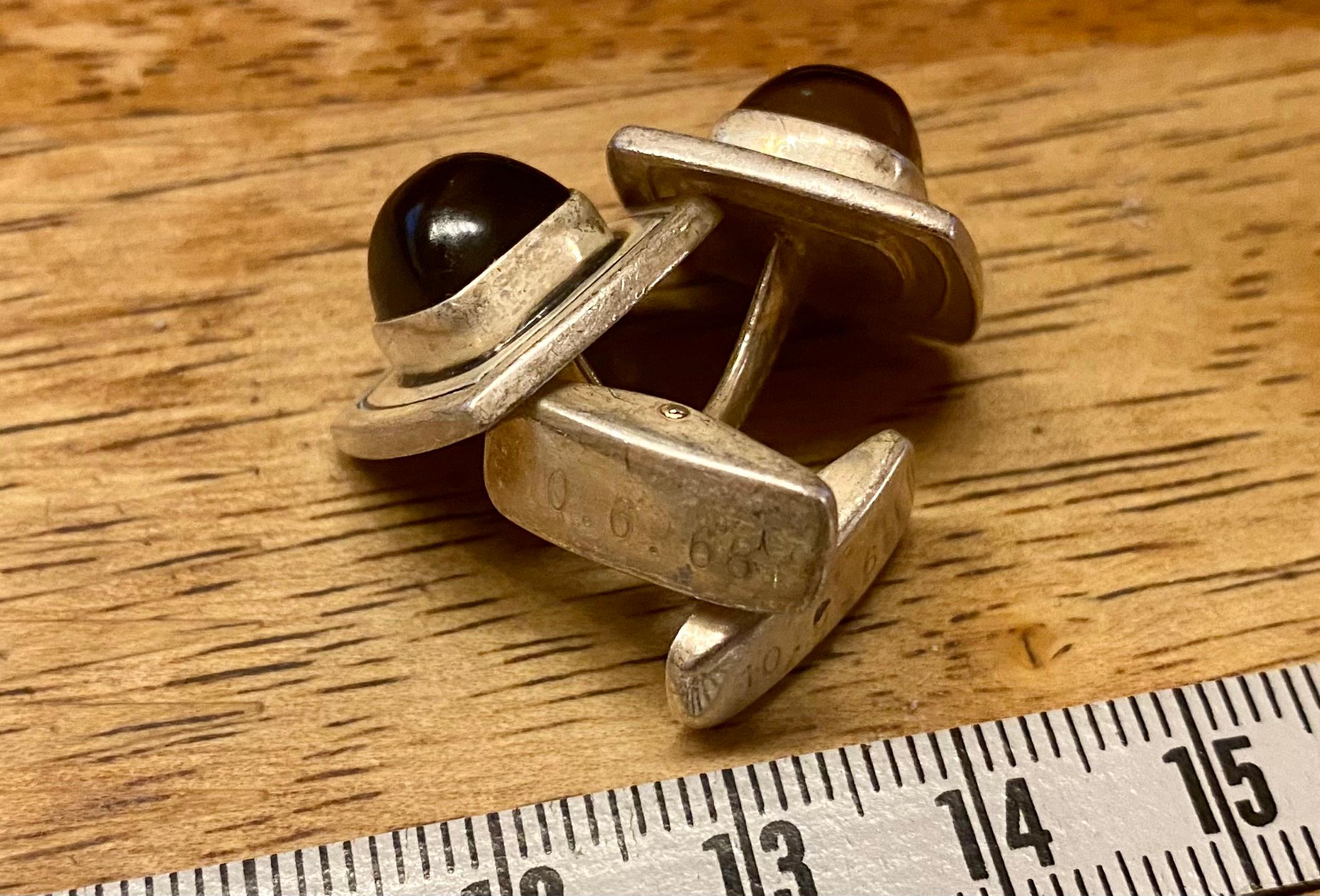 Silver Cufflinks by E. Granit & Co Finland, 1964 In Good Condition For Sale In Orimattila, FI